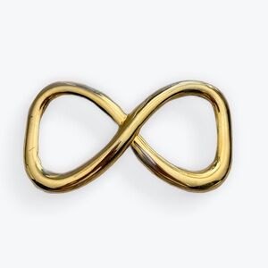 Vintage Belt Buckle For Scarves Gold Toned Solid